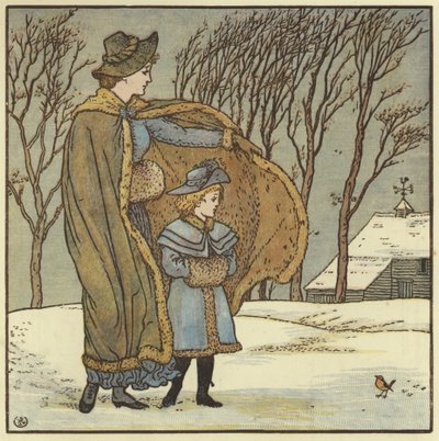 De noordenwind waait door Walter Crane